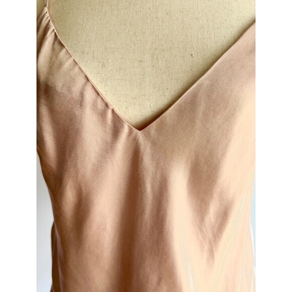 Champagne colored Camille satin camisole cami top by Chloé Kristyn, Size Medium - Picture 2 of 4
